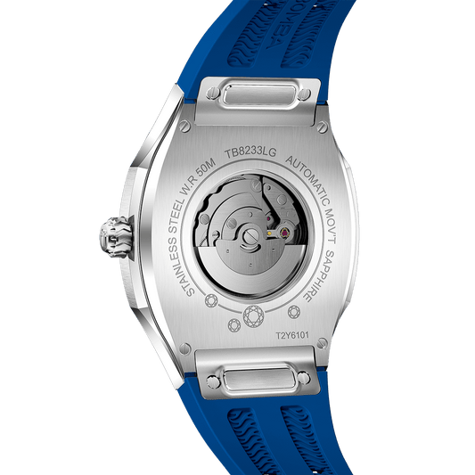 Tsarbomba Lumina Women's Tonneau Watch with Fluororubber Strap