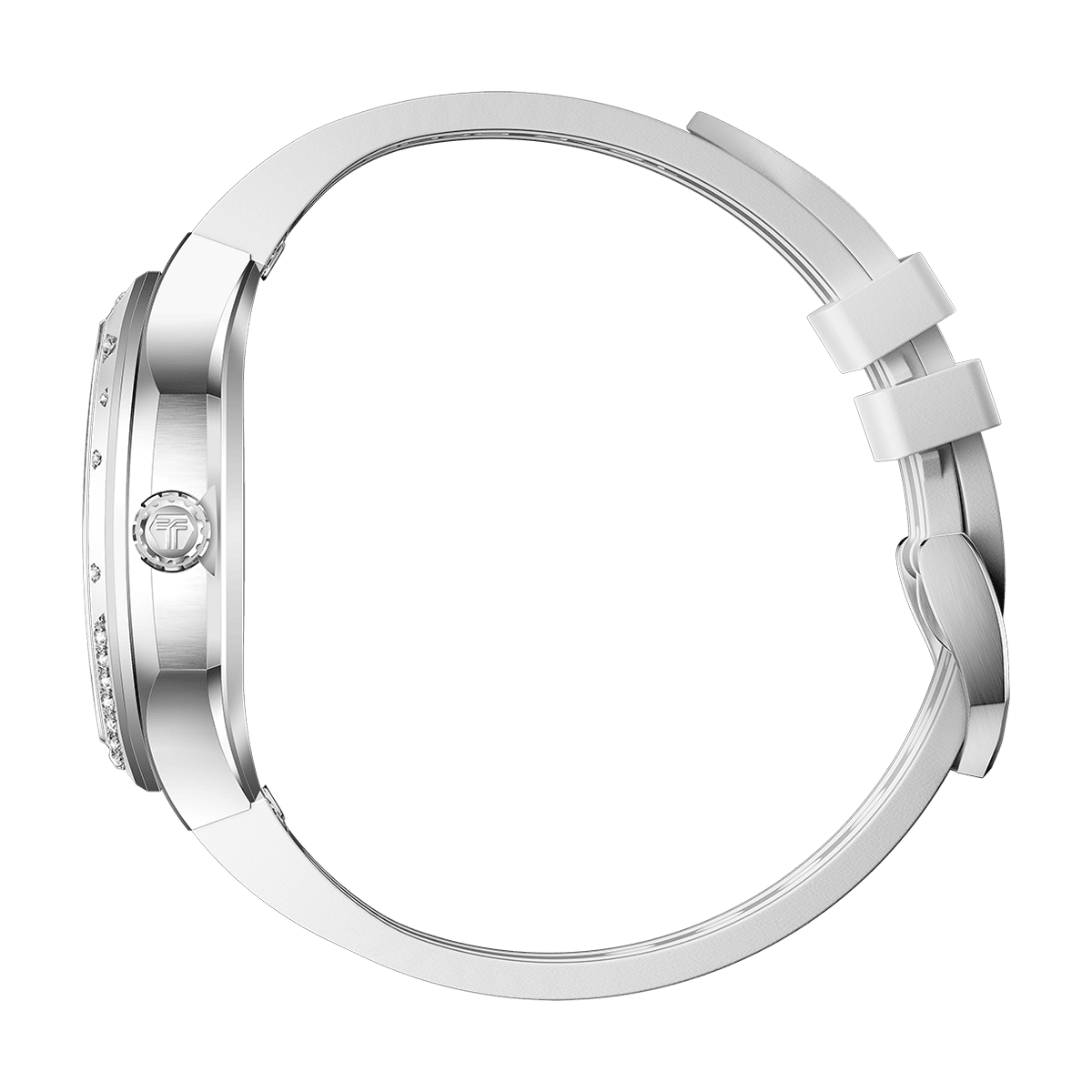 Tsarbomba Lumina Women's Tonneau Watch with Fluororubber Strap