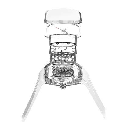 TSAR BOMBA TB8223 Women's Tonneau Skeleton Watch