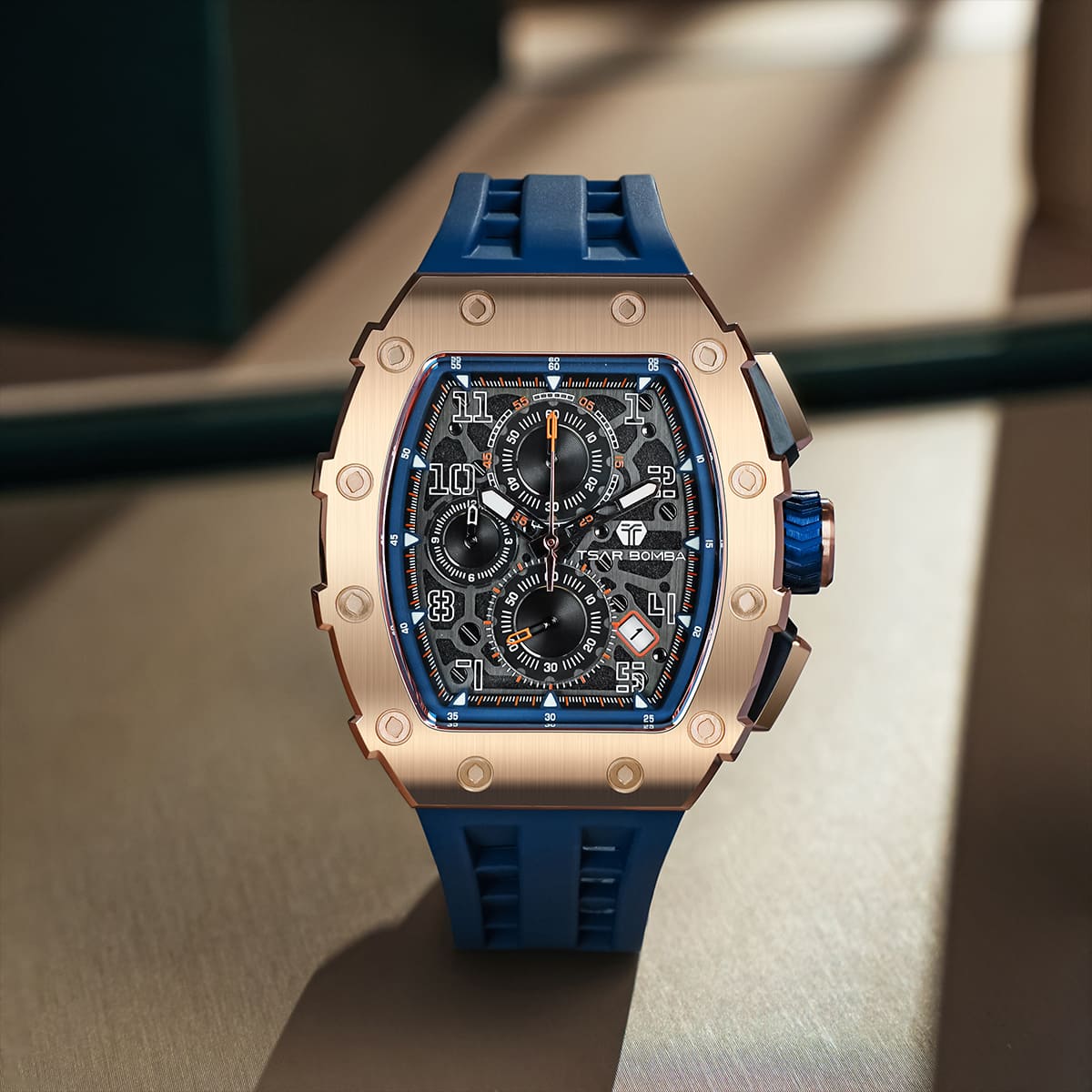 Tsarbomba Elemental TB8204Q Stainless Steel Quartz Chronograph Watch