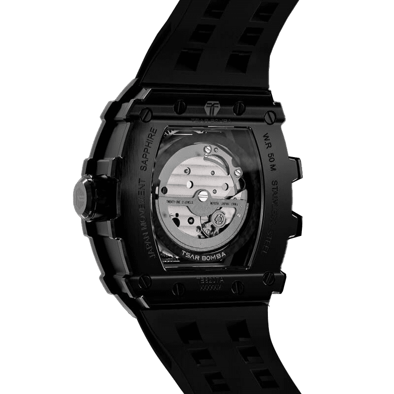 TSAR BOMBA Elemental TB8207A Men's Automatic Tonneau Wrist Watch