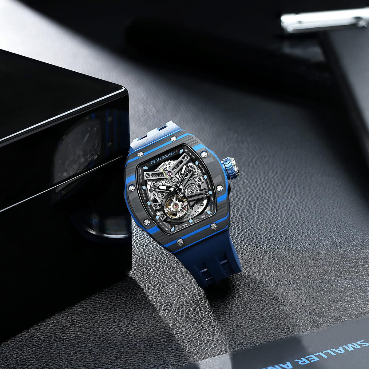 TSAR BOMBA Atomic TB8218CF 5-in-1 Mechanical Tonneau Watch