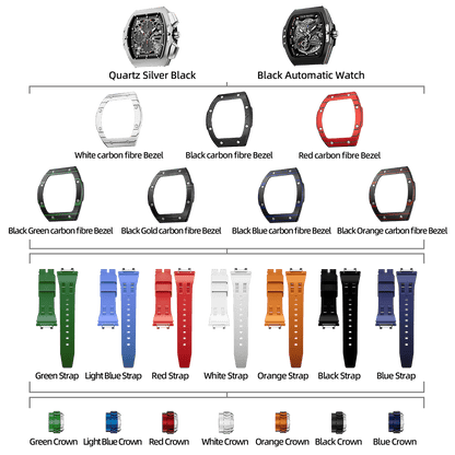 TSAR BOMBA Atomic TB8218 Interchangeable Automatic Watch 7-in-2 Set
