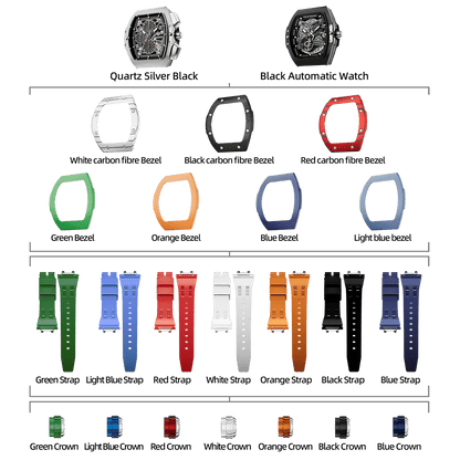 TSAR BOMBA Atomic TB8218 Interchangeable Automatic Watch 7-in-2 Set