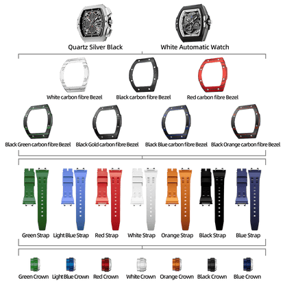TSAR BOMBA Atomic TB8218 Interchangeable Automatic Watch 7-in-2 Set