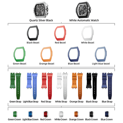 TSAR BOMBA Atomic TB8218 Interchangeable Automatic Watch 7-in-2 Set