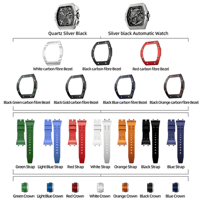 TSAR BOMBA Atomic TB8218 Interchangeable Automatic Watch 7-in-2 Set