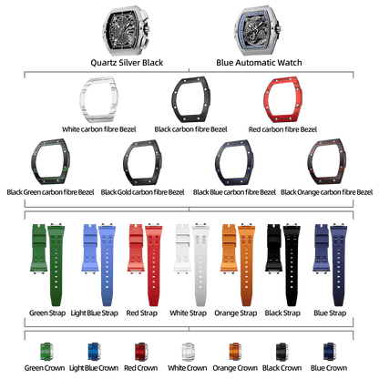 TSAR BOMBA Atomic TB8218 Interchangeable Automatic Watch 7-in-2 Set