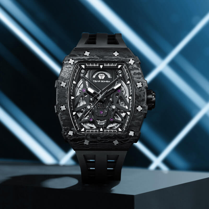 Tsarbomba TB8207CF Automatic Watch Carbon Fiber Black
