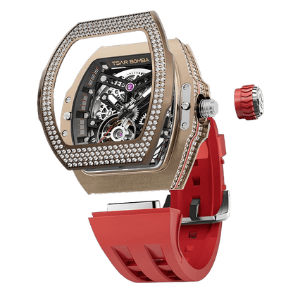 TSAR BOMBA Atomic TB8218D Automatic Watch Cubic Zirconia