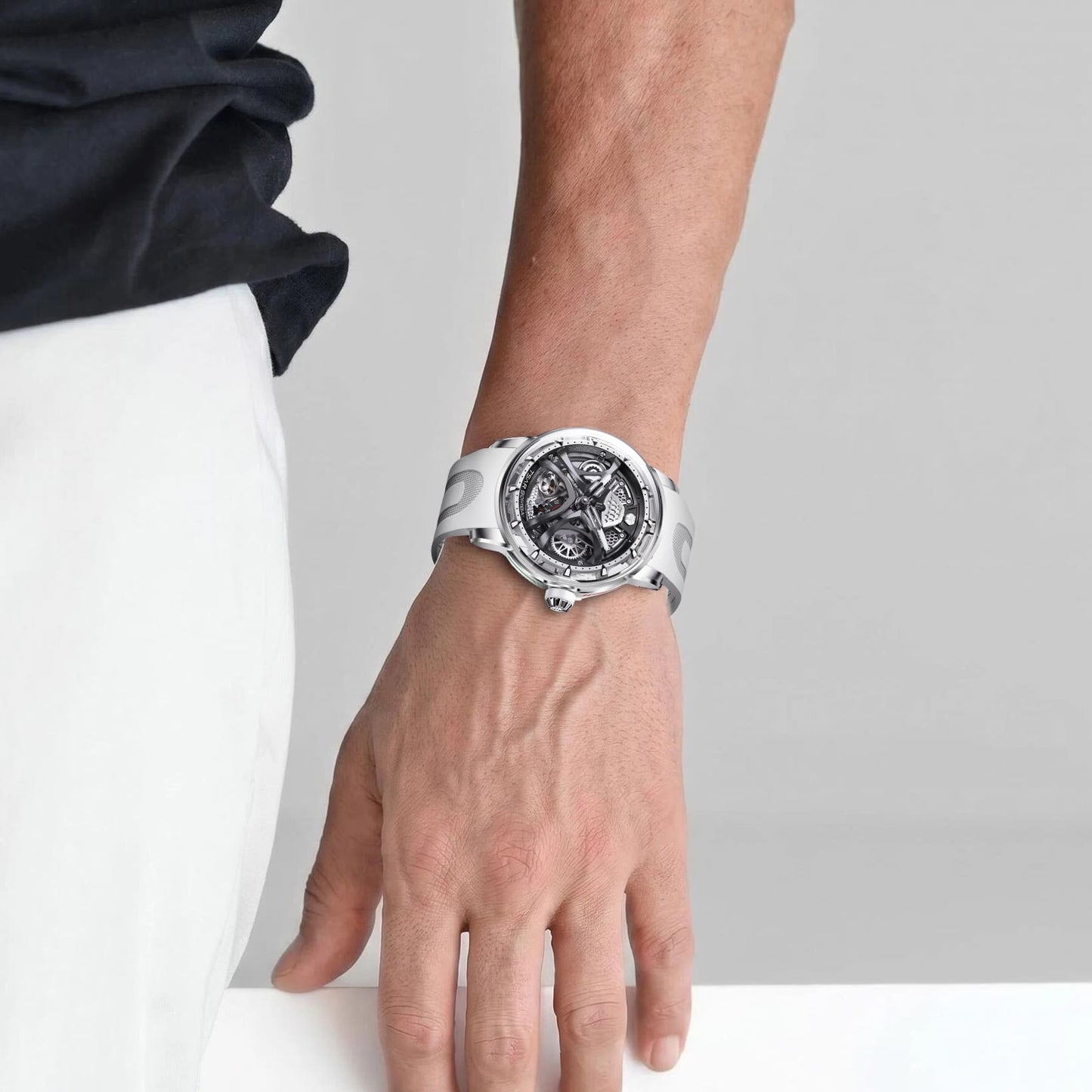 Tsarbomba Skunk Works T1 Men's Mechanical Watch Silicone Strap
