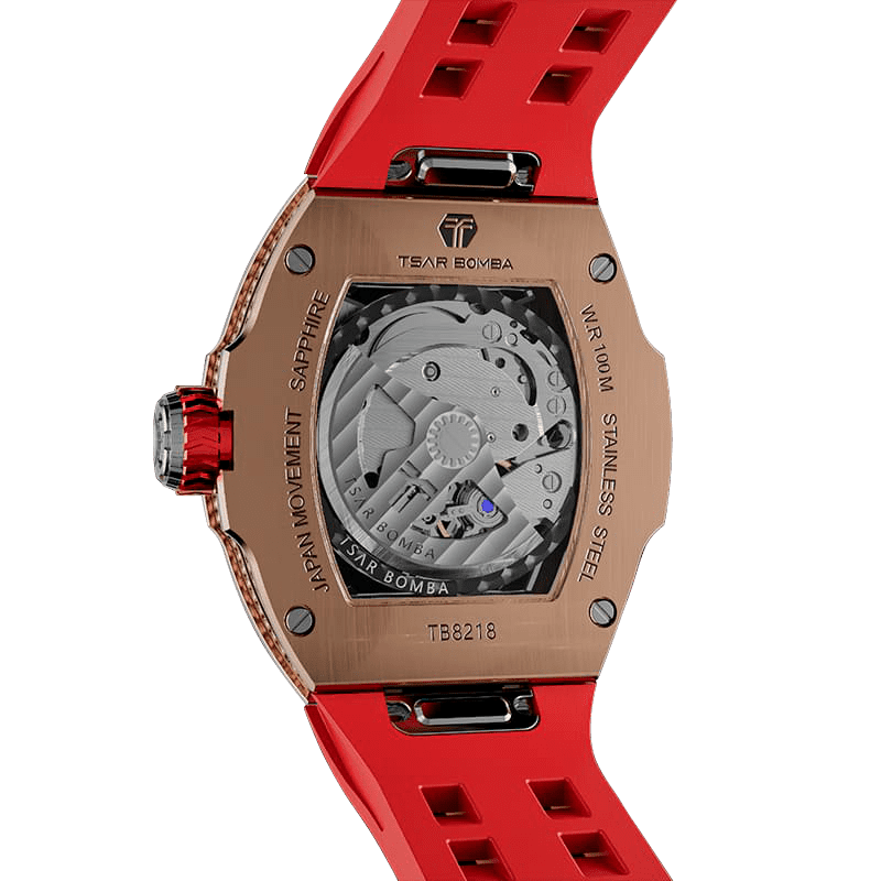 TSAR BOMBA Atomic TB8218D Automatic Watch Cubic Zirconia