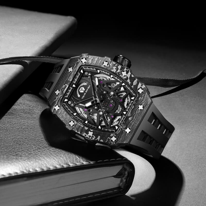Tsarbomba TB8207CF Automatic Watch Carbon Fiber Black