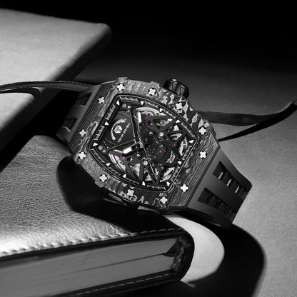 Tsarbomba TB8207CF Automatic Watch Carbon Fiber Black