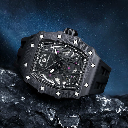 Tsarbomba TB8207CF Automatic Watch Carbon Fiber Black