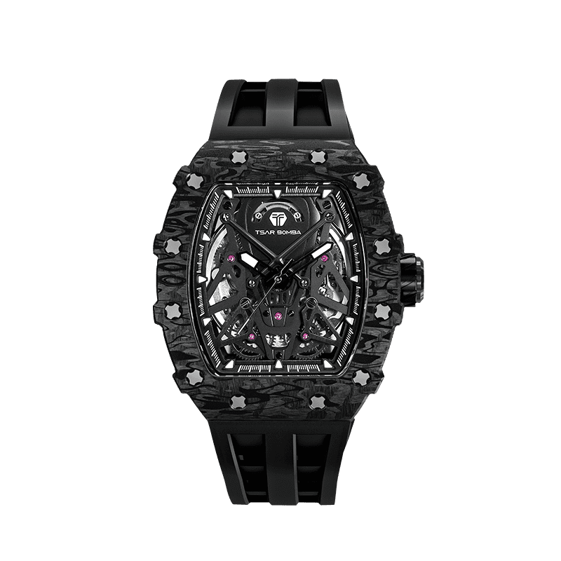 Tsarbomba TB8207CF Automatic Watch Carbon Fiber Black