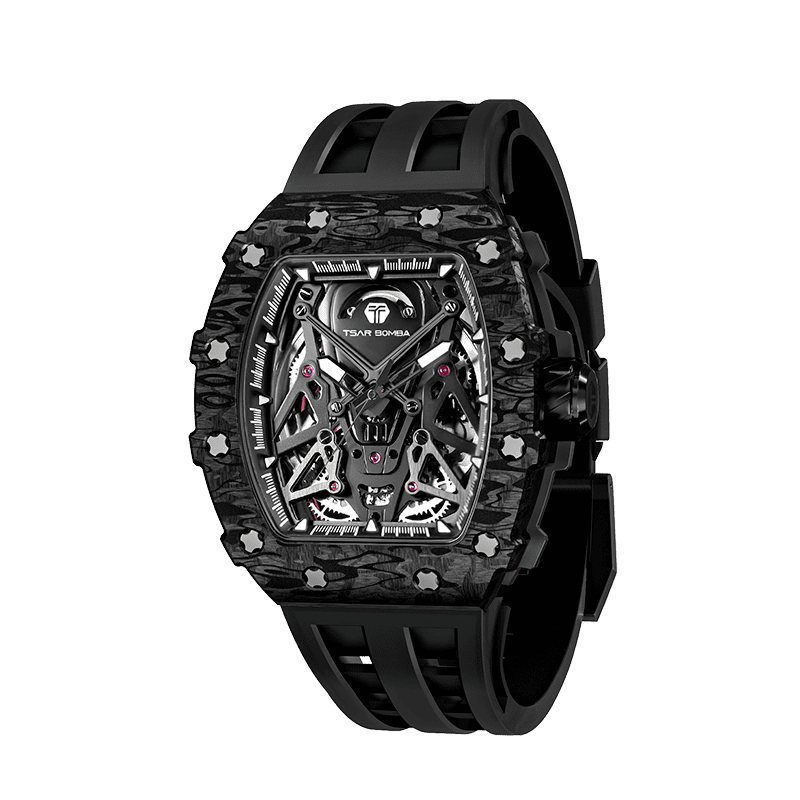 Tsarbomba TB8207CF Automatic Watch Carbon Fiber Black