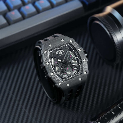 Tsarbomba TB8207CF Automatic Watch Carbon Fiber Black