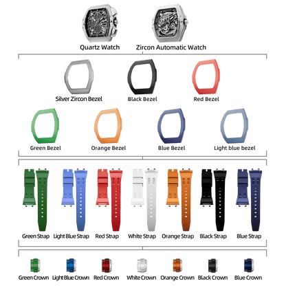 TSAR BOMBA Atomic TB8218D Automatic Watch Cubic Zirconia