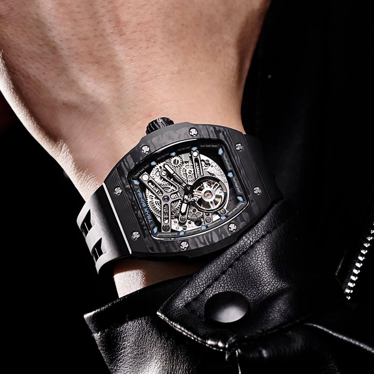 TSAR BOMBA Atomic TB8218CF 5-in-1 Mechanical Tonneau Watch