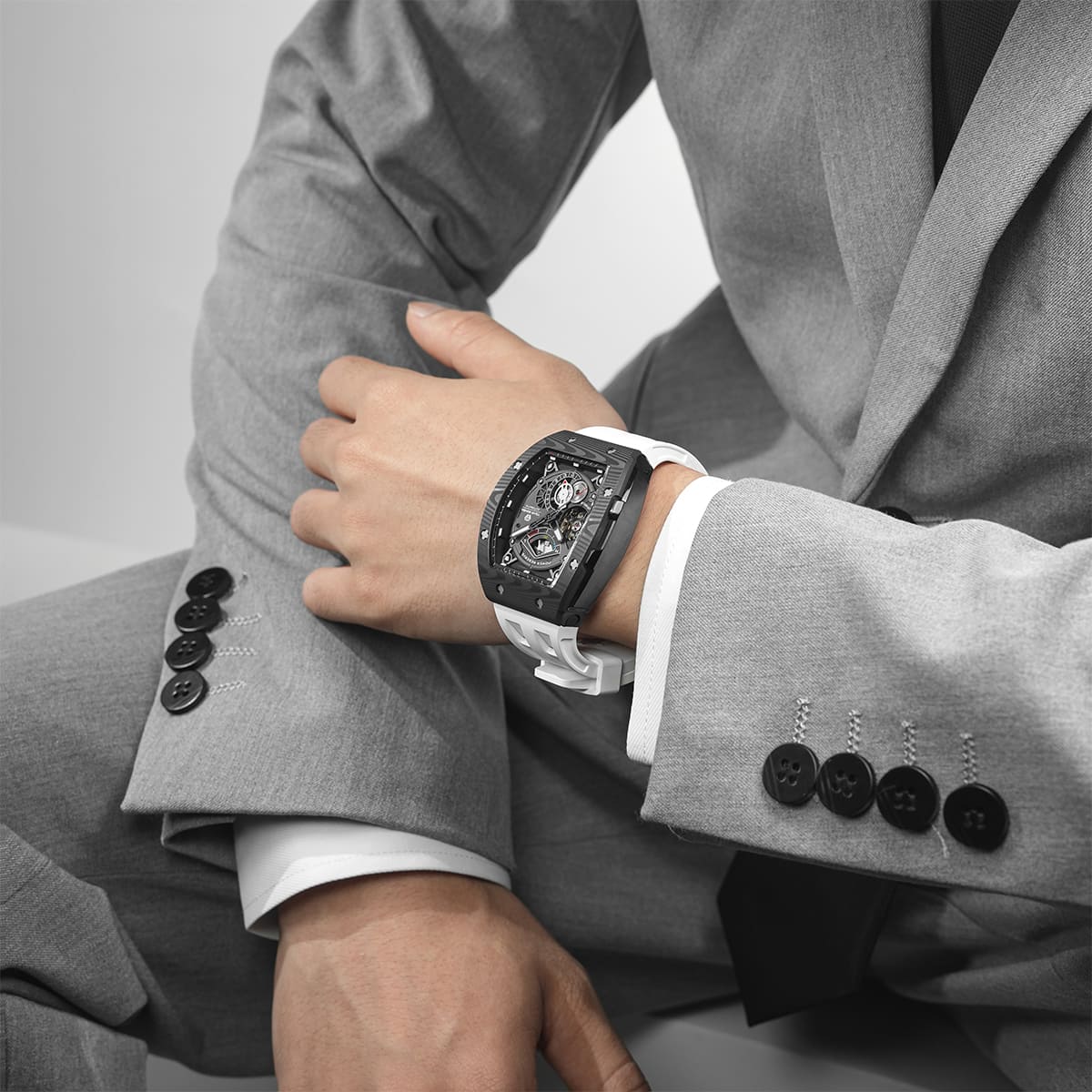 Tsarbomba Elemental TB8210CF Mechanical Carbon Fiber Watch