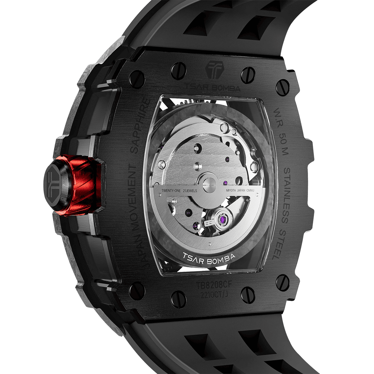 TSAR BOMBA TB8208CF Elemental Automatic Watch Carbon Fiber