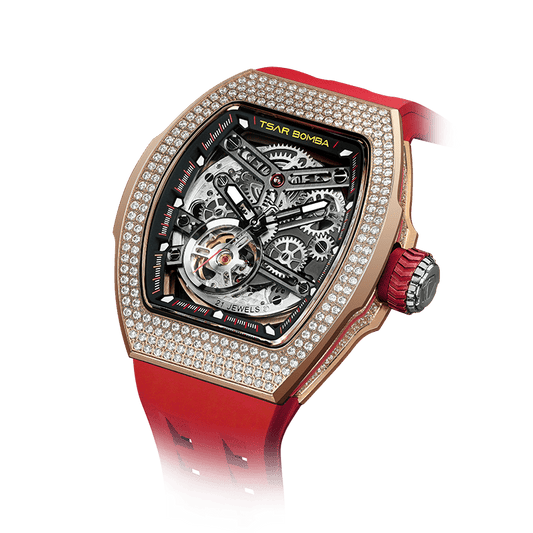 TSAR BOMBA Atomic TB8218D Automatic Watch Cubic Zirconia