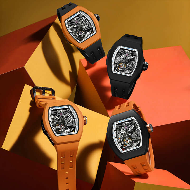 TSAR BOMBA Atomic TB8218 Automatic Watch FluoroRubber Set