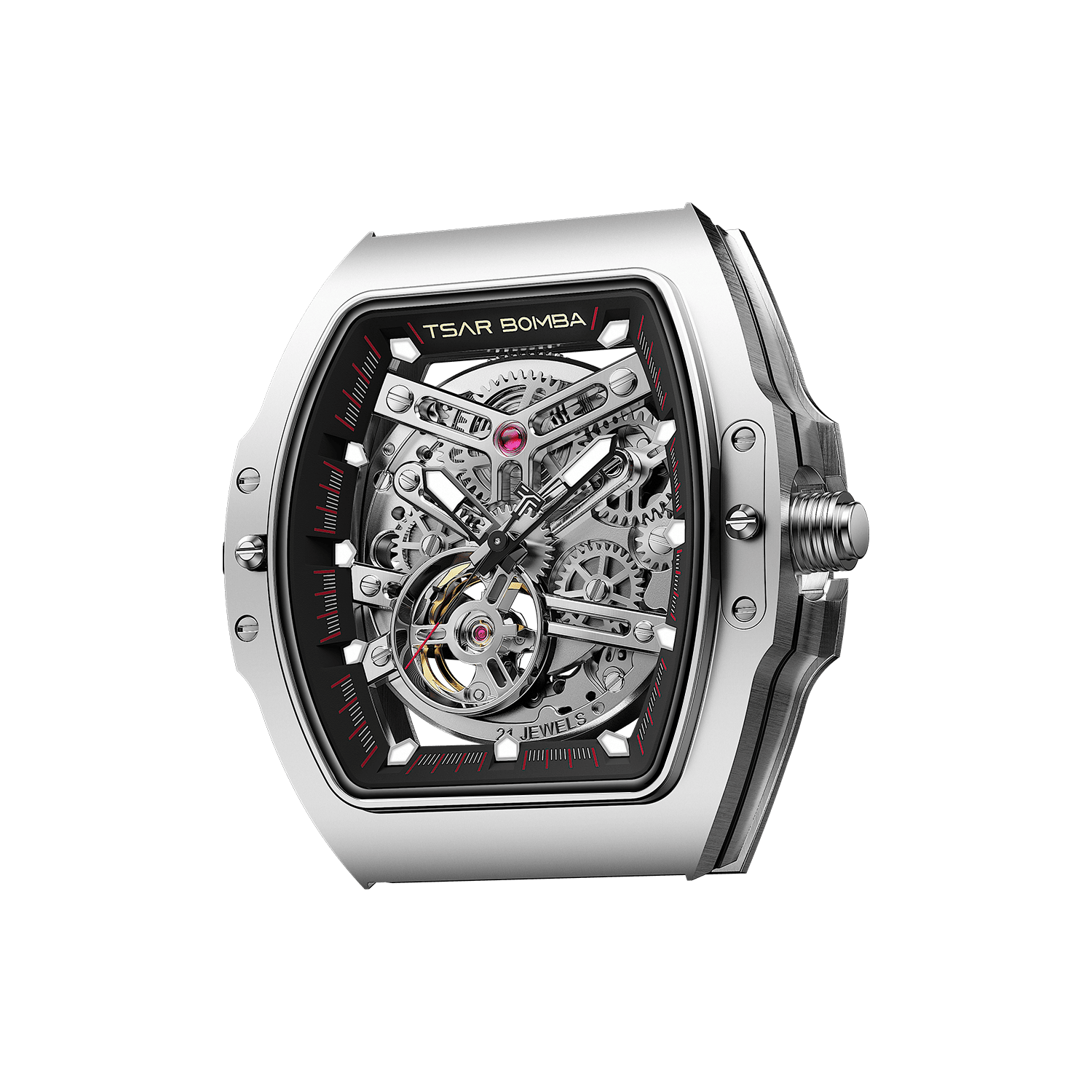 TSAR BOMBA Atomic TB8218 Automatic Watch FluoroRubber Set