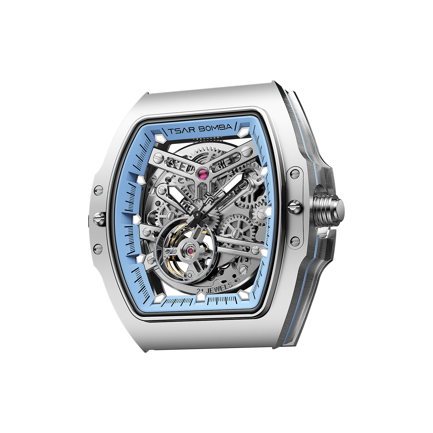 TSAR BOMBA Atomic TB8218 Automatic Watch FluoroRubber Set