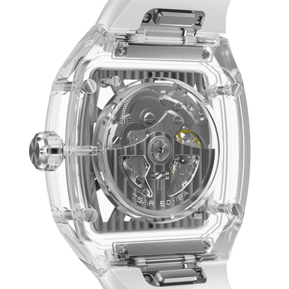 TSAR BOMBA TB8223 Women's Tonneau Skeleton Watch
