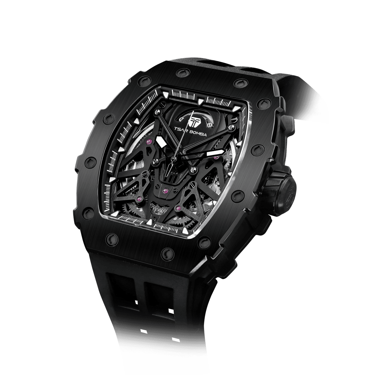 TSAR BOMBA Elemental TB8207A Men's Automatic Tonneau Wrist Watch