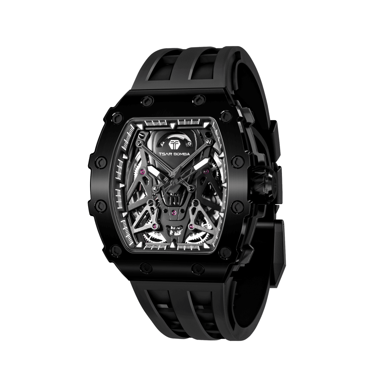 TSAR BOMBA Elemental TB8207A Men's Automatic Tonneau Wrist Watch