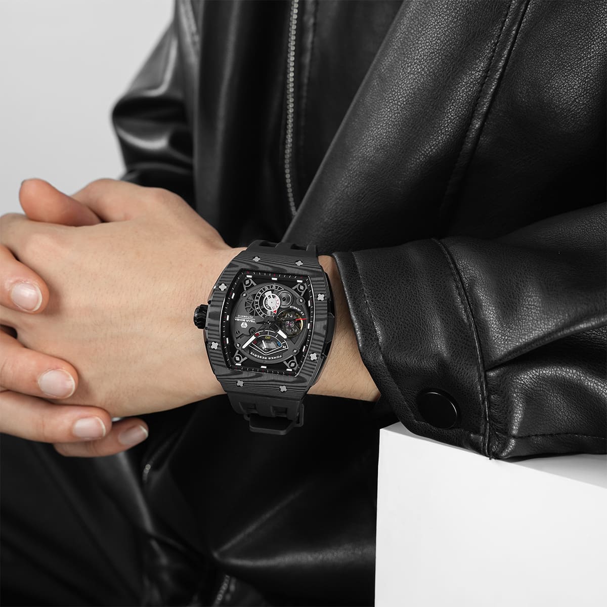Tsarbomba Elemental TB8210CF Mechanical Carbon Fiber Watch