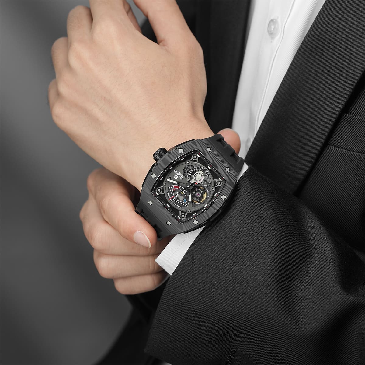 Tsarbomba Elemental TB8210CF Mechanical Carbon Fiber Watch