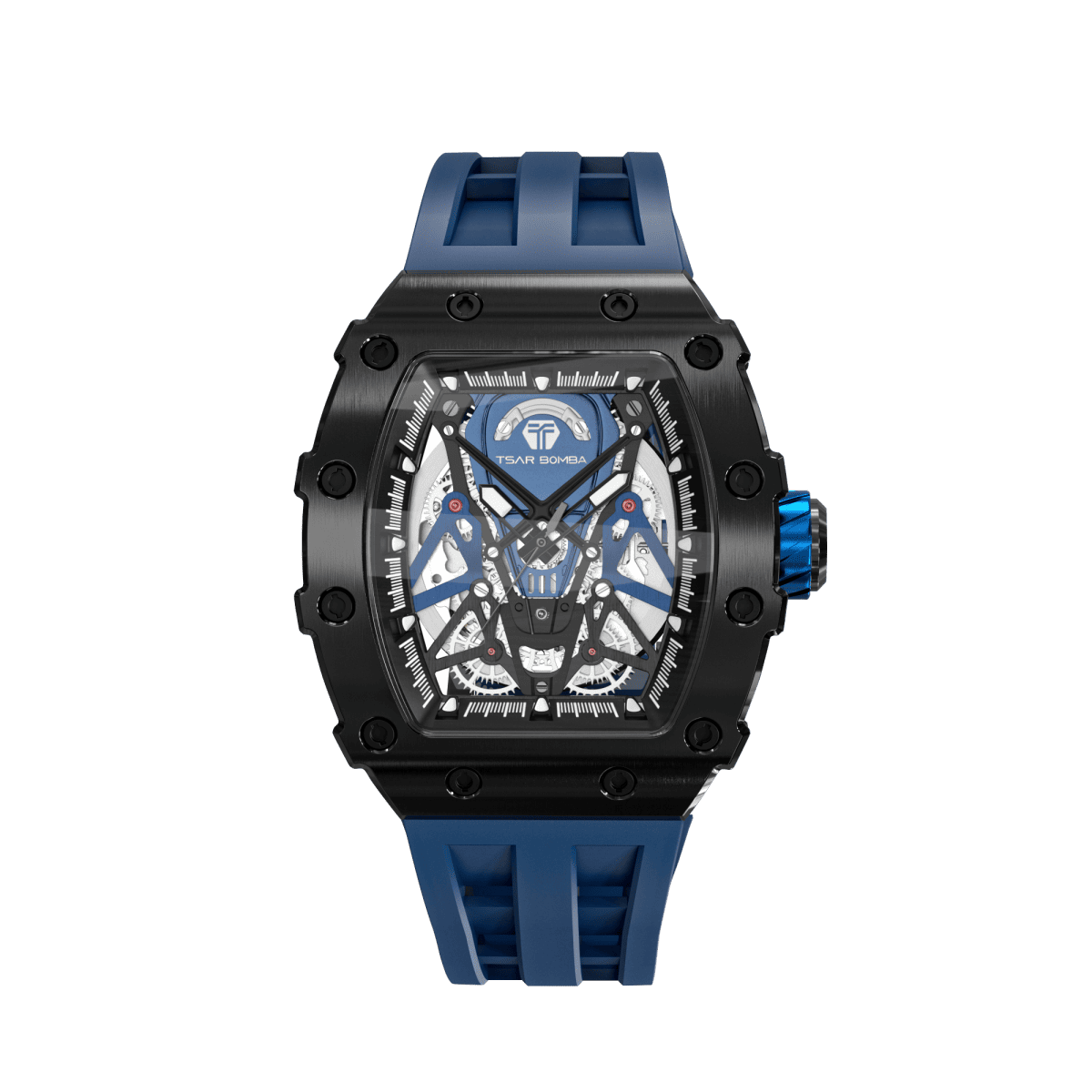 TSAR BOMBA Elemental TB8207A Men's Automatic Tonneau Wrist Watch