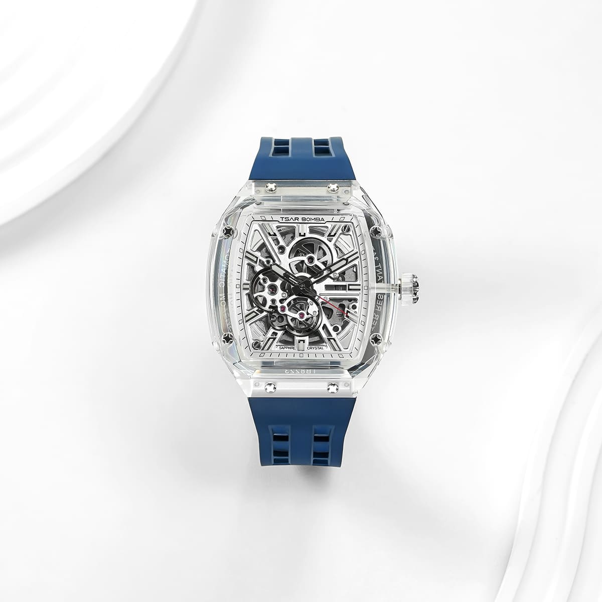 TSAR BOMBA TB8223 Women's Tonneau Skeleton Watch