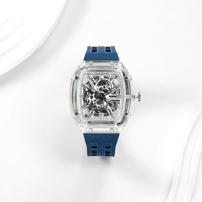 TSAR BOMBA TB8223 Women's Tonneau Skeleton Watch