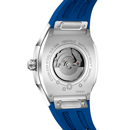 Tsarbomba Lumina Women's Tonneau Watch with Fluororubber Strap