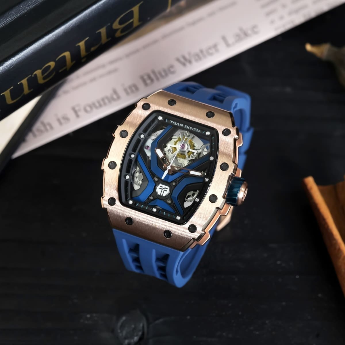 TSAR BOMBA Elemental-TB8206A Men's Tonneau Automatic Sport Watch