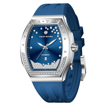 Tsarbomba Lumina Women's Tonneau Watch with Fluororubber Strap