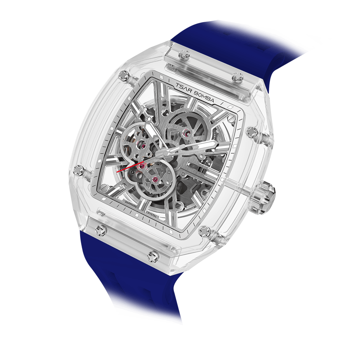 TSAR BOMBA TB8223 Women's Tonneau Skeleton Watch