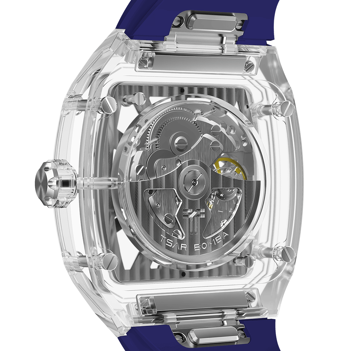 TSAR BOMBA TB8223 Women's Tonneau Skeleton Watch