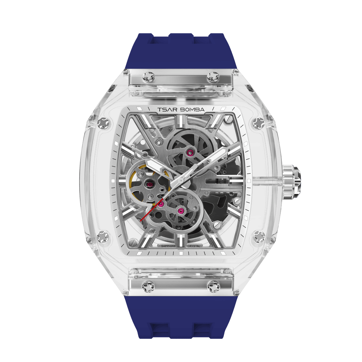 TSAR BOMBA TB8223 Women's Tonneau Skeleton Watch