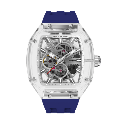 TSAR BOMBA TB8223 Women's Tonneau Skeleton Watch