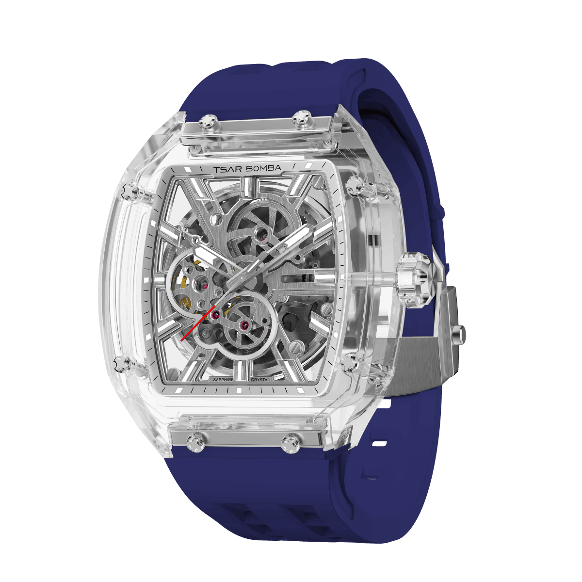 TSAR BOMBA TB8223 Women's Tonneau Skeleton Watch