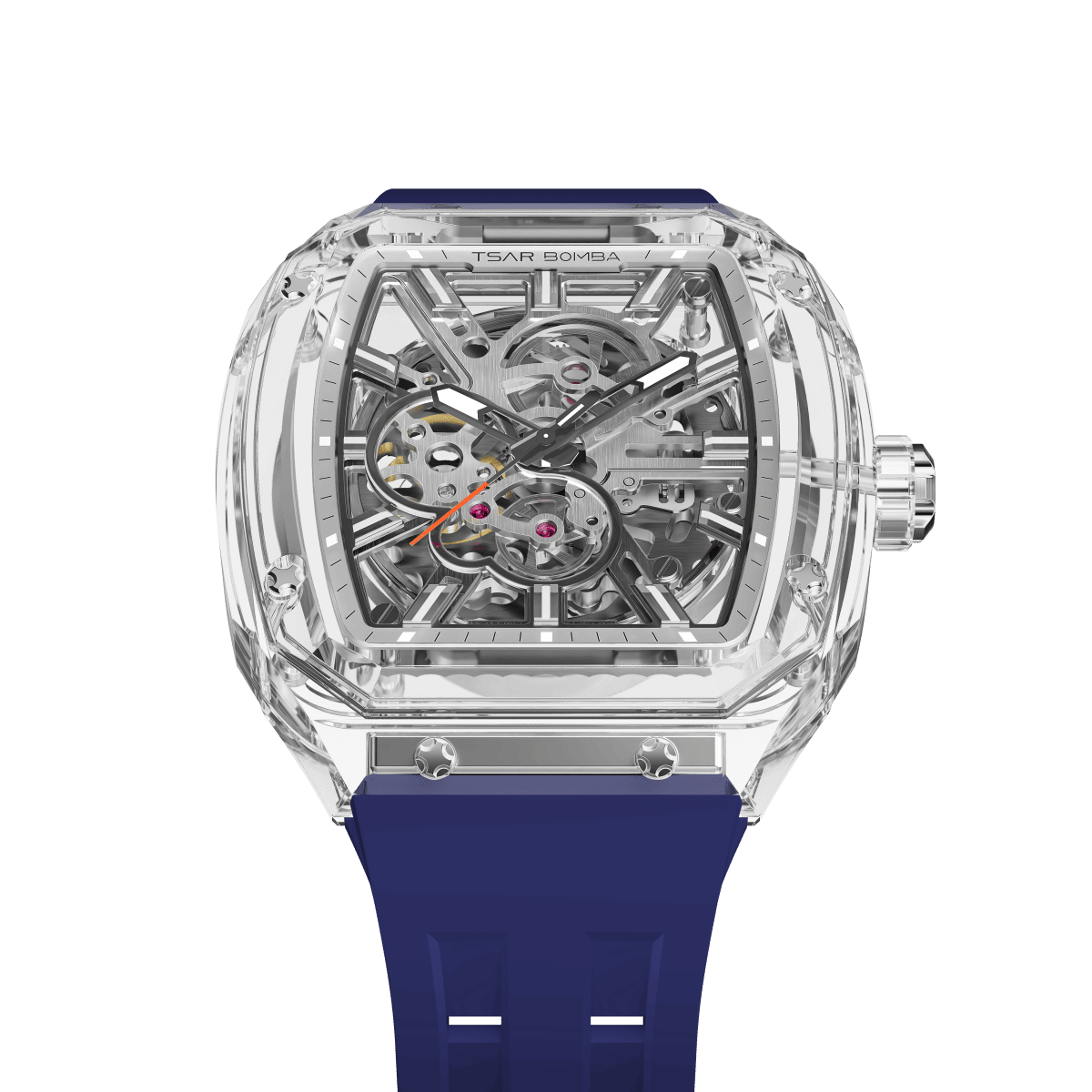 TSAR BOMBA TB8223 Women's Tonneau Skeleton Watch