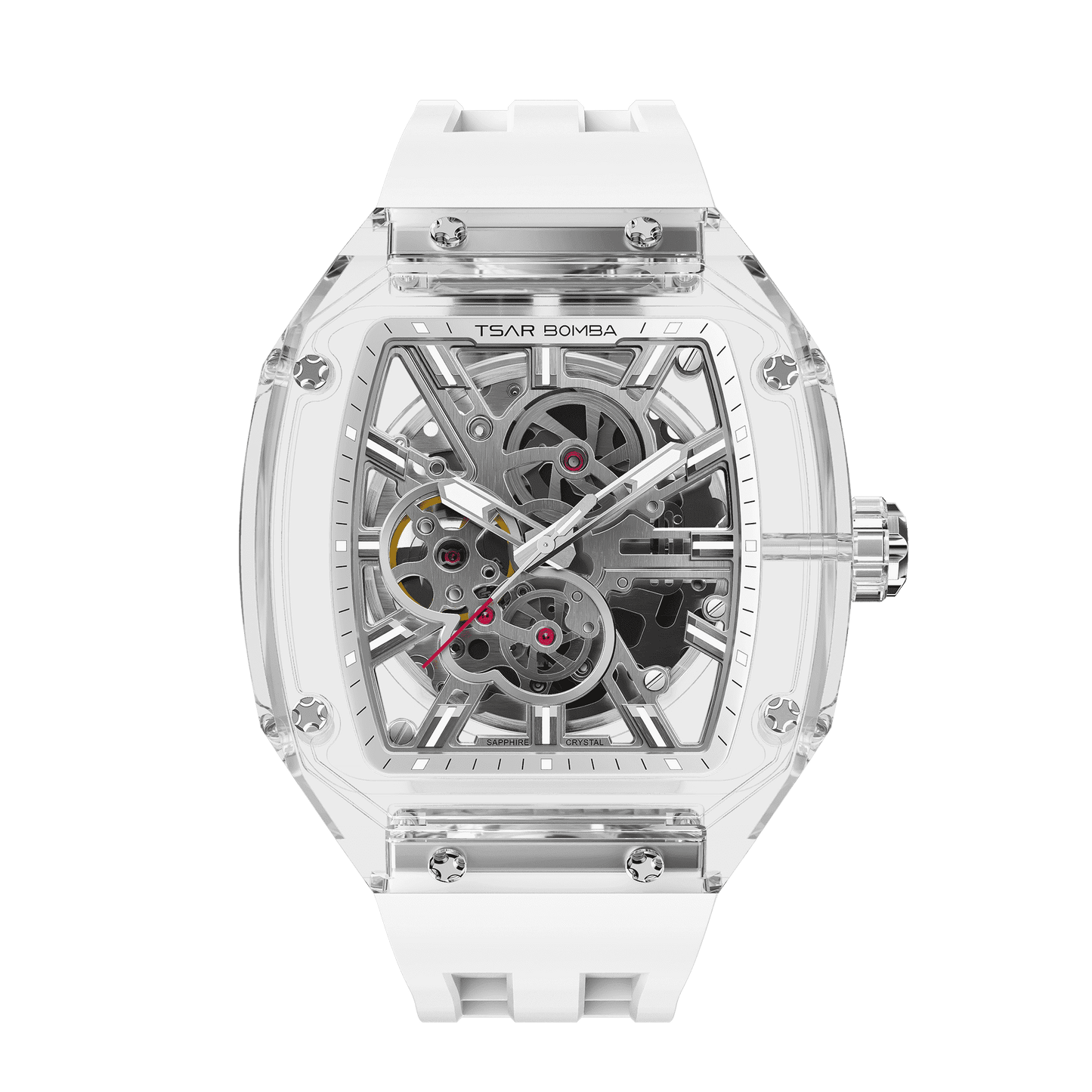 TSAR BOMBA TB8223 Women's Tonneau Skeleton Watch