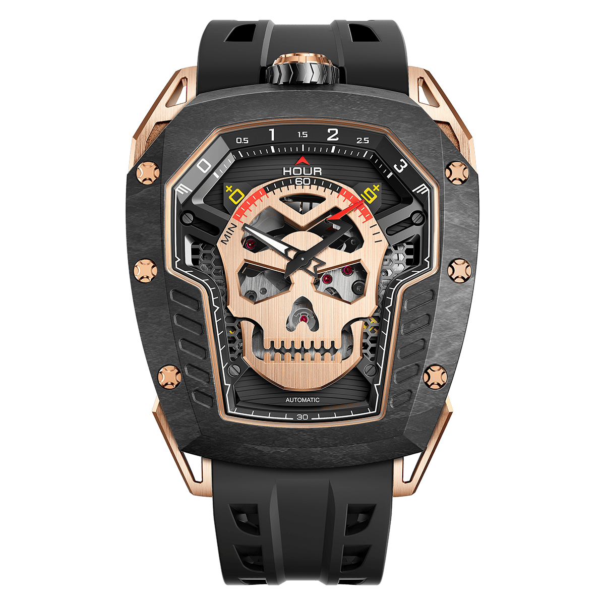 Tsarbomba Reactor-Core Decay Mechanical Carbon Fiber Watch