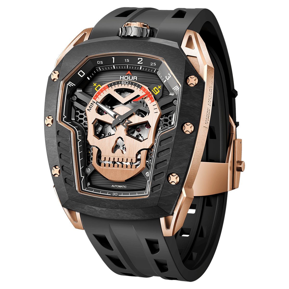 Tsarbomba Reactor-Core Decay Mechanical Carbon Fiber Watch